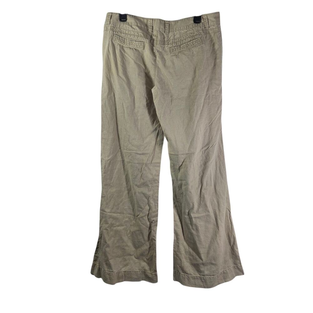 Rubbish Linen‎ Blend Falre Leg Khaki Womens 6/8 Pants Size Jr 13 New
